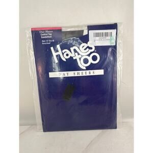 Hanes Too Pantyhose Barely Black Day Sheer 137 Size AB